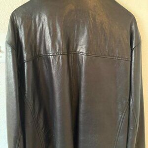 A black leather jacket